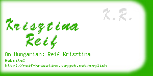 krisztina reif business card